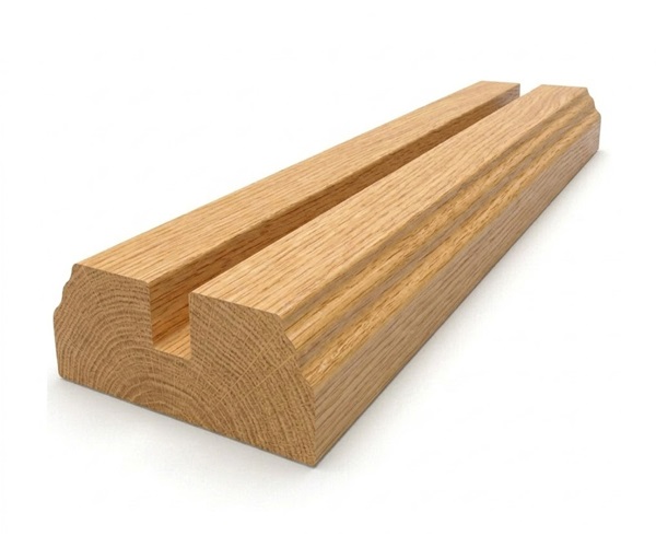 White Oak TB 10mm grooved Baserail For Glass